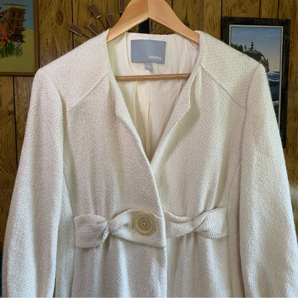 Tabitha Retro Single Button Textured Coat - Picture 2 of 16